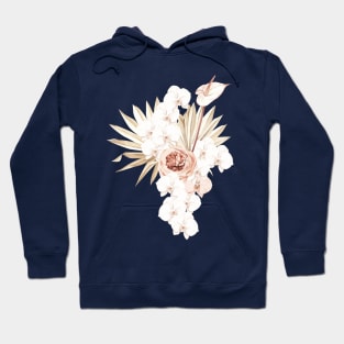 Tropical Flowers Palm Leaves Hoodie